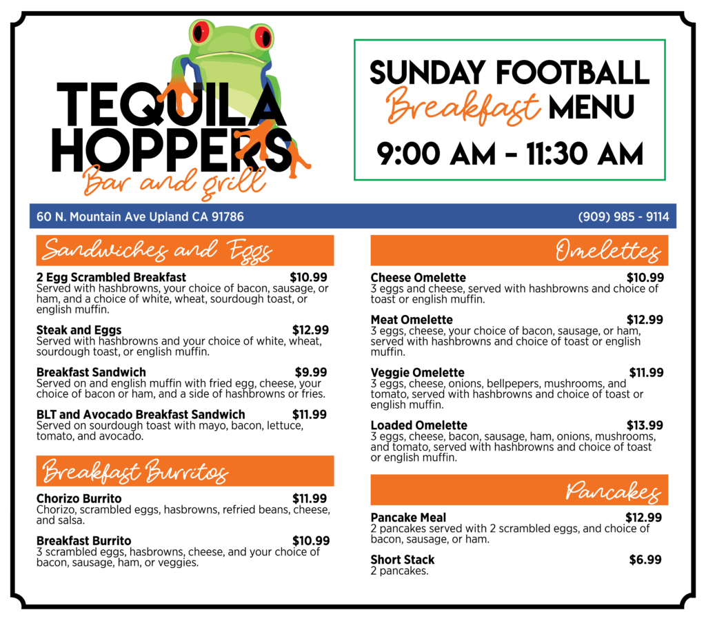 Menu – Tequila Hoppers